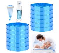Vankarr Recambios Contenedor de Pañales 12 Piezas Recambios de Papeleras de Pañales Bebe Compatible con Todos los Cubos de Pañales (Azul)