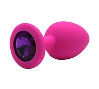 VANKER Cristal de Silicona Suave Adultos Butt Juguete de Herramientas Plug Anal Sexo Insertar Stopper - púrpura