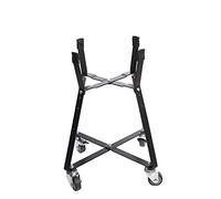 VANKEY Carrito rodante para Accesorios Kamado Joe Junior, Nido Kamado con Ruedas de Bloqueo Resistentes, Soporte de Parrilla de Acero Recubierto de Polvo para Exteriores, Negro, Serie JR