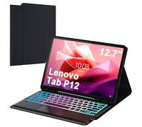 VANKEYPAD Teclado para Lenovo Tab P12 12.7" 2023: DIY de 3 zonas y 7 colores retroiluminados Funda para teclado, italiano QWERTY Desmontable Teclado con Touchpad para Lenovo Tab P12