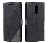 Vankii Funda para Huawei Mate 10 Lite/Nova 2i, Billetera Carcasa Protectora Libro Tapa Silicona Bumper PU Cuero Cartera Case Flip Cierre Magnético Leather Soporte Wallet Antigolpes Cover (Negro)