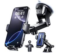 VANMASS Soporte para teléfono de coche, actualización máxima de gama alta 2024 【Teléfono grande y funda gruesa】 Soporte de ventilación para parabrisas de coche con ventosa para iPhone 15 Pro Max 14 13