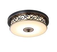 VanMe Estilo antiguo tradicional clásico de la luz de techo 36W llevó retro Metal Vidrio antiguo de la lám de techo redondo 50cm / 36W 3000K blanco cálido