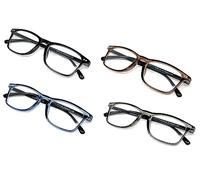 VANNALI Siempre tendrás un par a mano, estés donde estés. Pack de 4 Gafas de lectura, presbicia, vista cansada, Ligeras y visión clara. UNISEX Boston - Dioptrías: 1 a 3,5 (+1,00)