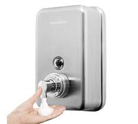 VANNSOO Dispensador Comercial de jabón espumante para Montaje en Pared de Acero Inoxidable de 40 onzas / 1200 ml de Gran Capacidad Bomba Manual desinfectante de Manos para baño