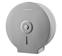 VANNSOO Dispensador Comercial de Papel higiénico Jumbo, Montaje en Pared, Acero Inoxidable, Soporte para Rollo de 23 cm, dispensador de Papel para baño con Cerradura y Llave (Cepillado)