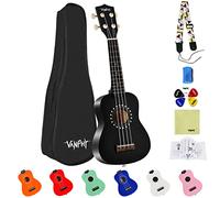 VANPHY Ukelele soprano para niños principiantes con bolsa de concierto de 21 pulgadas para principiantes, hawaiano, soprano, ukelalee, pulidor, adultos, tilo de 53.3 cm, paquete de ukelele con correa