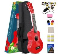 VANPHY Ukelele soprano para niños principiantes con bolsa de concierto, uke de 21 pulgadas para principiantes, ukelele soprano hawaiano para adultos, paquete de ukelele de tilo de 21 pulgadas con púas