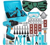 Vanplay Juguetes Niños 3 4 Años Herramientas Juguete con Taladro Eléctrico Juguete Regalo para Niños Niñas 3 4 5 6 Años (52 Piezas)