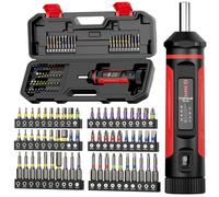 VANPO Destornillador dinamométrico de 1/4 pulgadas, 1-8 Nm, pequeño destornillador dinamométrico, juego con 60 puntas S2, recordatorio de clic para herramientas, reparación de bicicletas
