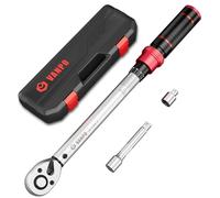 VANPO Llave Dinamométrica 1/2", 20-220NM, Alta Precisión de ±3% con Barra de Extensión de 125mm, 1/2“to 3/8- Adaptador, 72T Llave Dinamométrica Juego para Coche, Camión, Moto