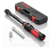 VANPO Llave Dinamométrica 3/8'',10-100 NM Llave dinamometrica Set con Barra de Extensión de 125cm, 3/8"-1/4" Adaptador para Bicicleta, Moto, Cambiar Bujías de Coche,Longitud 40 cm,Mango Ergonómico