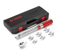 VANPO Llave dinamométrica de cabeza intercambiable 9x12mm, 10-100Nm Llave Dinamométrica, Cabeza de Carraca de 3/8", 10/13/14/15/17/19 mm extremo abierto, para Aire Acondicionado Mantenimiento