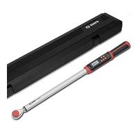 VANPO Llave Dinamométrica Digital 1/2" para Auto & Moto, 17-340Nm Llave Dinamométrica Kit, Precisión de Error ±2% con Memoria Preestablecida, Zumbador e Indicador LED