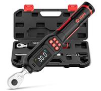 VANPO Llave Dinamometrica Digital 1/4", 1.5-30 NM Electronica Llave Dinamometrica con Pantalla LCD, 4 Unidades, Alarma Sonora y Color, Trinquete Reversible ±2% para Bicicleta y Reparaciones Precisión
