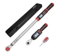 VANPO Llave dinamométrica digital 3/8" 4,2-85 Nm y 1/2" 20-400 Nm, precisión de error ± 2 %, juego de llaves dinamométricas con ajuste bidireccional, memoria preestablecida, aviso de sonido y