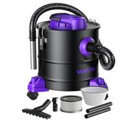 VANPORE Aspirador Cenizas para Chimenea, Aspirador de Cenizas de 20L, Potente succión de 1200W, aspiradora para Chimenea con Base rodante, para Chimenea, Parrilla de pellets, Estufa y fogata