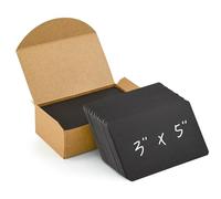 VANRA 300 tarjetas de índice en blanco de 3 x 5 pulgadas, tarjetas de notas gruesas de 110 libras, tarjetas de estudio sin rayas para aprendizaje escolar, oficina (negro, paquete de 300)