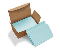 VANRA 300 tarjetas pequeñas en blanco de 3.5 x 2 pulgadas, tarjetas de notas, tarjetas de estudio, tarjetas de mensaje de palabras, tarjetas de regalo de bricolaje, etiquetas de papel kraft (azul