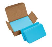 VANRA 300pcs pequeñas tarjetas de índice de 3,5 x 2 pulgadas en blanco, tarjetas de estudio, tarjetas de regalo con mensajes de palabras, etiquetas de papel kraft (azul)