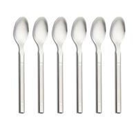 VANRA Juego de 6 cucharas de café pequeñas de acero inoxidable, cucharas de té, cubiertos, aperitivos, café con leche, espresso, 13,5 cm