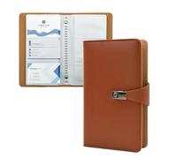 VANRA Organizador de tarjetas de visita, soporte de cuero para tarjetas de crédito con 300 ranuras para tarjetas, carpeta profesional para tarjetas de crédito para hombres y mujeres, Brown