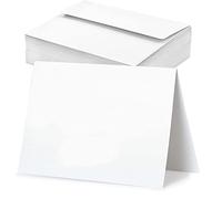 VANRA Tarjetas de Felicitación Blancas con Sobres 4.25x5.5 Paquete de 100 Tarjetas Blancas con Sobres A2 Autoadhesivos a Granel para Bricolaje