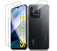 Vanrain Cristal Templado para Xiaomi POCO C85, 2+2 Piezas Protector de Pantalla y Protector de Lente de Cámara, Vidrio Templado 9H Dureza Alta Definición Sin Burbujas