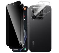 Vanrain Protección visual para Xiaomi Mi 15T/15T Pro para cristal blindado, 2 + 2 unidades, protector de pantalla antiespía y protector de cámara, cristal protector de privacidad de dureza 9H