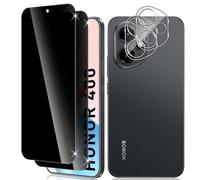 Vanrain Protector de pantalla para Honor 400 5G, 2 + 2 unidades, cristal protector de privacidad y protección para cámara, Ant Spy dureza 9H, resistente a los arañazos