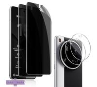 Vanrain Protector de Pantalla Privacidad para Xiaomi 15 Ultra, 2+2 Pieza Hidrogel Antiespia Película y Protector de Lente de Cámara Cristal Templado