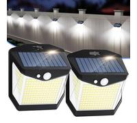 Vanranger 2 Paquete Solar Luz 248 LED Exterior Movimiento IP65 Impermeable Sensor de Movimiento 270° Foco Solar Exteriores Lampara Aplique Potente