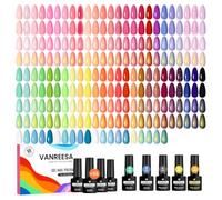 VANREESA 60 Pcs Esmaltes Semipermanentes para Uñas, 55 Colores Colección Bonbons con Base Top Coat Brillante Mate Purpurina, Kit de Pintauñas Semipermanentes Nail Art Regalo para Mujeres