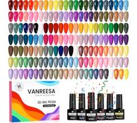 VANREESA Esmaltes Semipermanentes para Uñas, 55 Colores Gris Morado Verde Rojo Caramelo Todos los Estilos Esmaltes Semipermanente, Pintauñas Semipermanentes Nail Art Regalo
