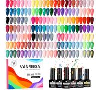 VANREESA Esmaltes Semipermanentes para Uñas, 60 Piezas Rojo Amarillo Naranja Morado Azul Verde Fresa Primaveral Dulce Esmaltes Semipermanente, Pintauñas Semipermanentes Nail Art Regalo para Mujeres