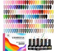 VANREESA Esmaltes Semipermanentes para Uñas, 60 Piezas Rojo Rosa Azul Verde Amarillo Negro Colores Esmaltes Semipermanente Todas las Temporadas, Pintauñas Semipermanentes Nail Art Regalo para Mujeres