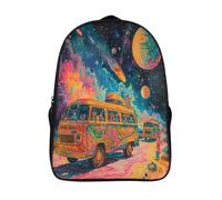 Vans And Trucks Mochila Infantil,Mochila Escolar Para Niños Mochila Escolar De Dibujos Animados En 3D Mochilas Escolares Anime Mochila 3D Estampado Mochila Bolsa De Viaje Para Niños Y Niñas 40x28x16cm