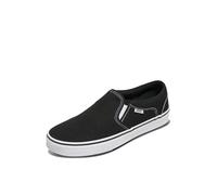 Vans Asher, Zapatillas Hombre, Negro (Canvas/Black/White), 48
