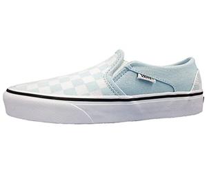 Vans Asher, Zapatillas Deportivas Mujer, Checkerboard Delicate Blue and White, 38 EU