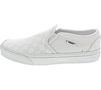 Vans Asher, Zapatillas Deportivas Mujer, Checkerboard White and White, 38 EU