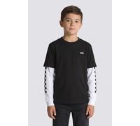 Vans Boys Long Check Twofer T-shirt Black Talla: S | Camisas Outlet | kids | Negro