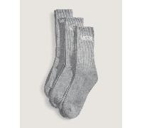 Vans - Calcetines altos Classic (3 pares), Hombre, Gris, Talla: M (38.5-42 )