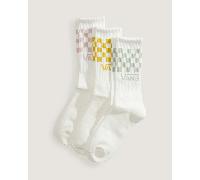 Vans - Calcetines altos Classic Check (3 pares), Hombre, Blanco, Talla: L (42.5-47 )