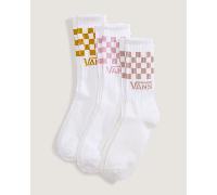 Vans - Calcetines altos Classic Check (3 pares), Hombre, Rosa, Talla: M
