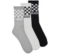 Vans Classic Check Crew Calcetines, Negro/Blanco, L Unisex Adulto