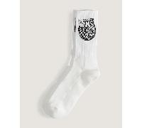 Vans - Calcetines altos Mayport (1 par), Hombre, Blanco, Talla: M (38.5-42 )