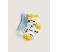Vans - Calcetines altos Ticker de niños (2 pares), Blanco, Talla: 1-2A