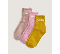 Vans - Calcetines clásicos de media caña (3 pares), Hombre, Rosa, Talla: L (42.5-47 )