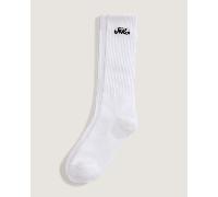 Vans - Calcetines de caña alta Skate (1 par), Hombre, Blanco, Talla: L (42.5-47 )