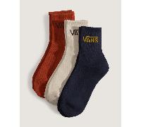 Vans - Calcetines de media caña Classic (3 pares), Hombre, Azul, Talla: L (42.5-47 )